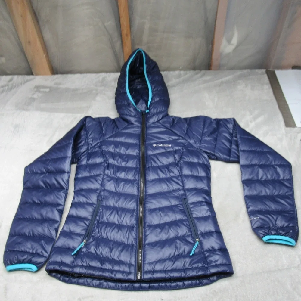 Columbia Jacket‎ Womens XS Blue TurboDown Omni-Heat Puffer Cold Weather Packable